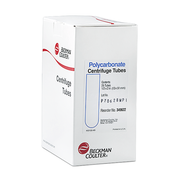 349622_3.5 mL Open-Top Thickwall Polycarbonate Tube, 13 x 51mm - 25Pk